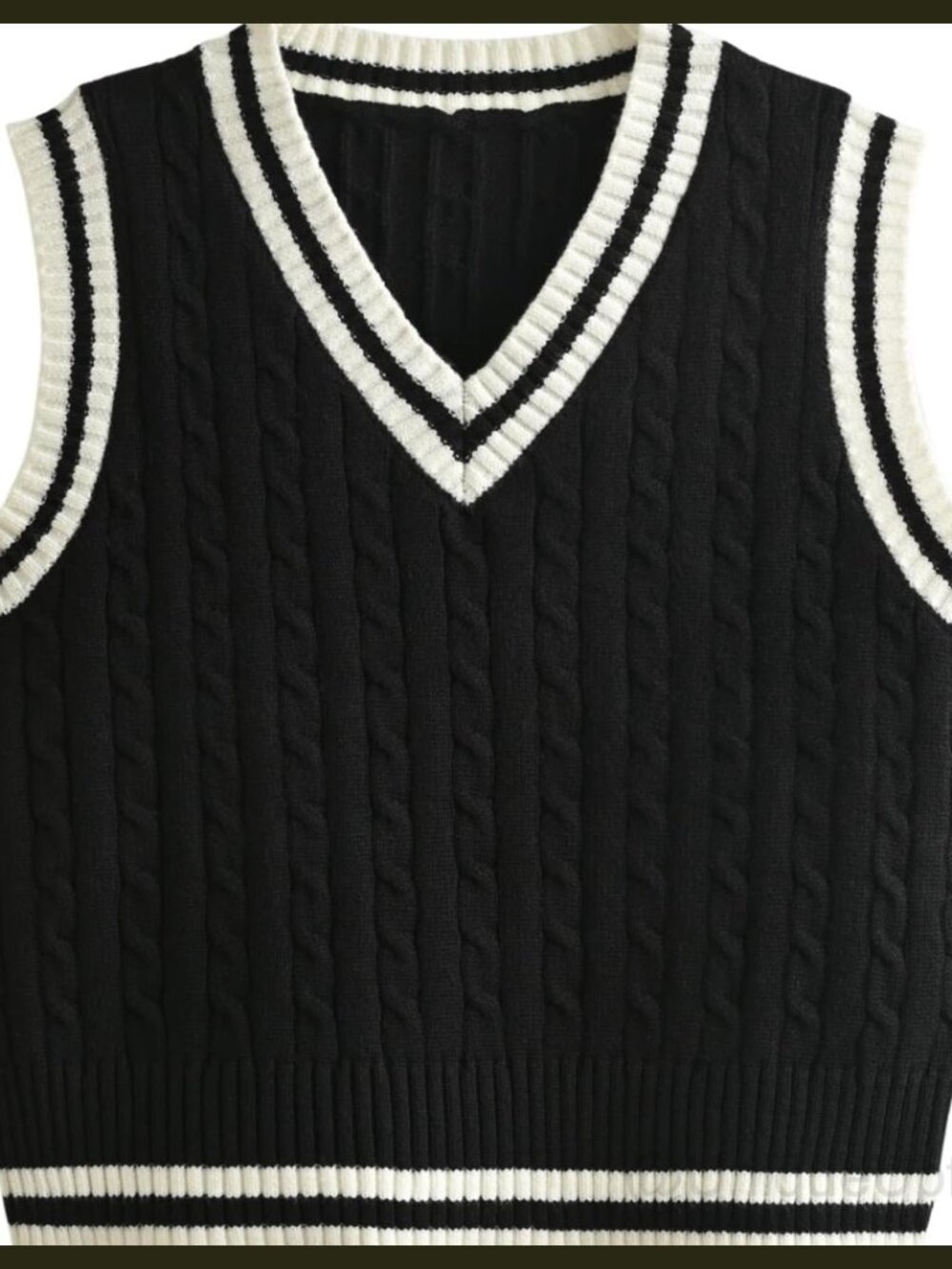 Women's Sleeveless Knitted Sweater Vest V-Neck Crop Top Plaid Preppy Y2K